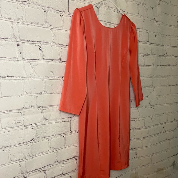 Forever 21 Pink Salmon Dress w/Back Zipper - Picture 3 of 9